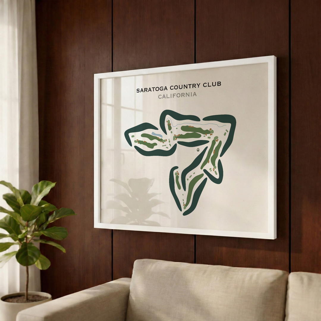 Saratoga Country Club, California - Printed Golf Course