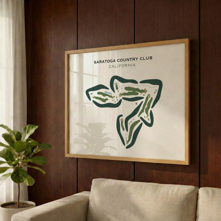 Saratoga Country Club, California - Printed Golf Course