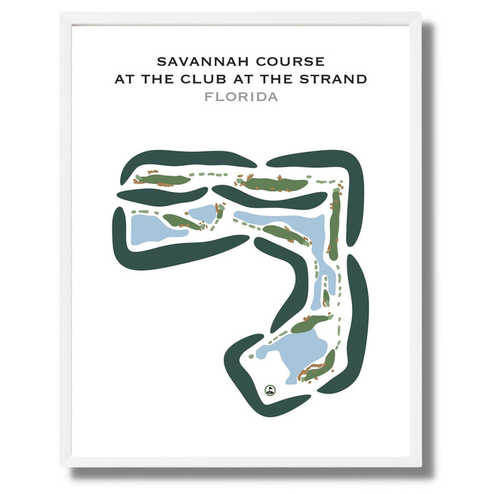 Savannah Course at The Club at the Strand, Florida - Printed Golf Courses