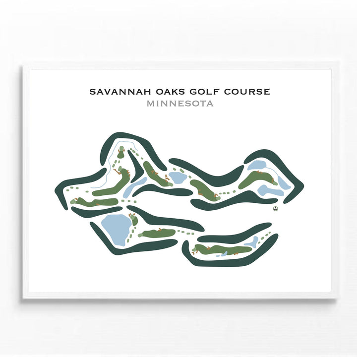 Savannah Oaks Golf Course, Minnesota - Printed Golf Courses