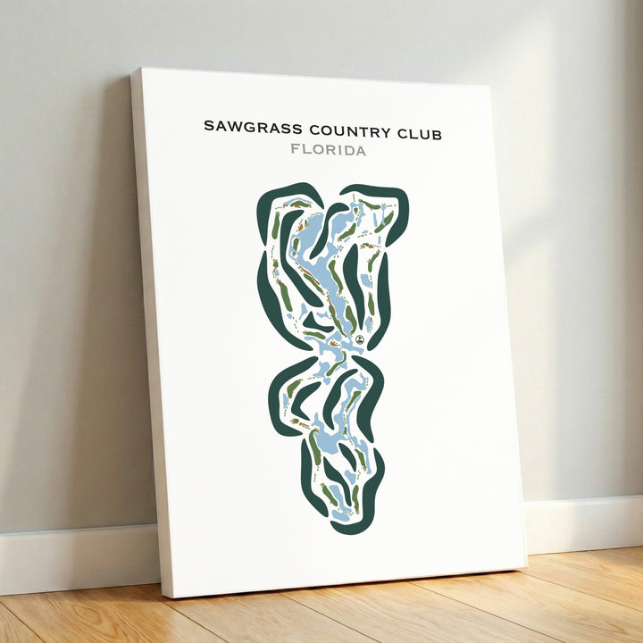 Sawgrass Country Club, Florida - Printed Golf Courses