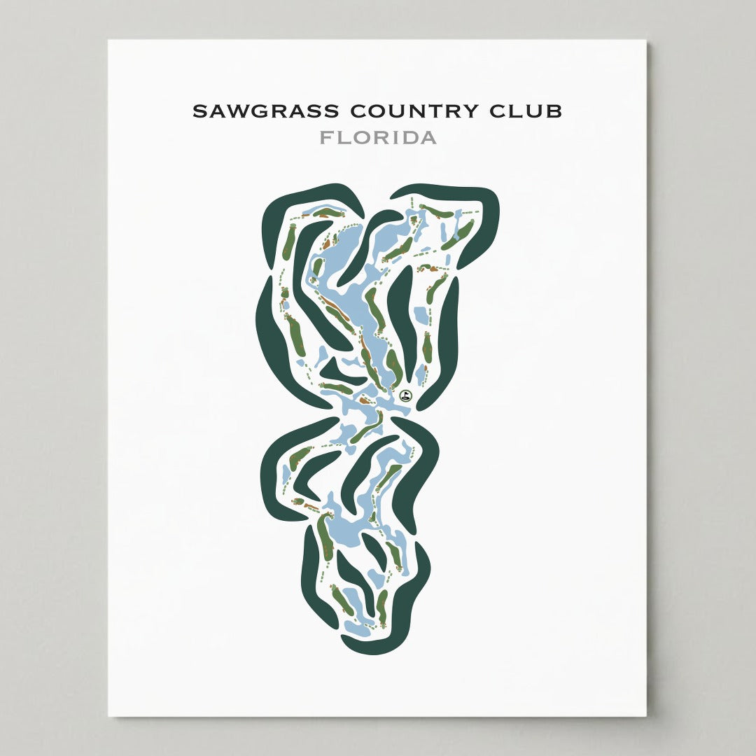 Sawgrass Country Club, Florida - Printed Golf Courses