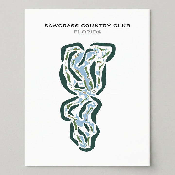 Sawgrass Country Club, Florida - Printed Golf Courses