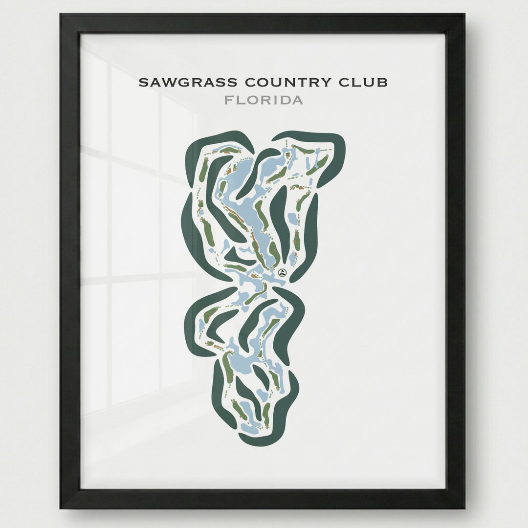 Sawgrass Country Club, Florida - Printed Golf Courses