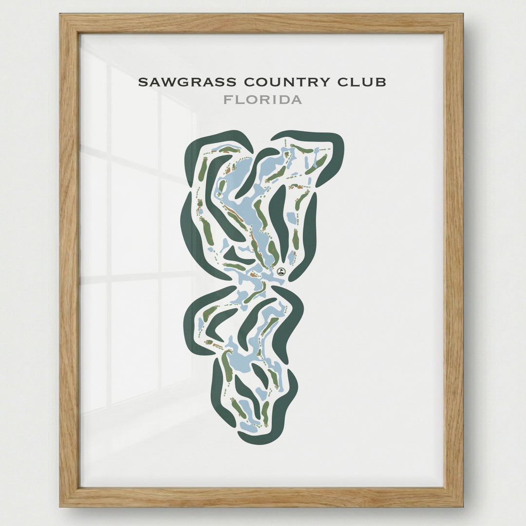 Sawgrass Country Club, Florida - Printed Golf Courses