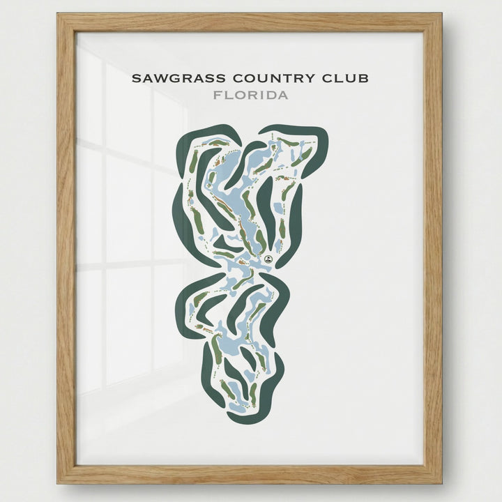 Sawgrass Country Club, Florida - Printed Golf Courses