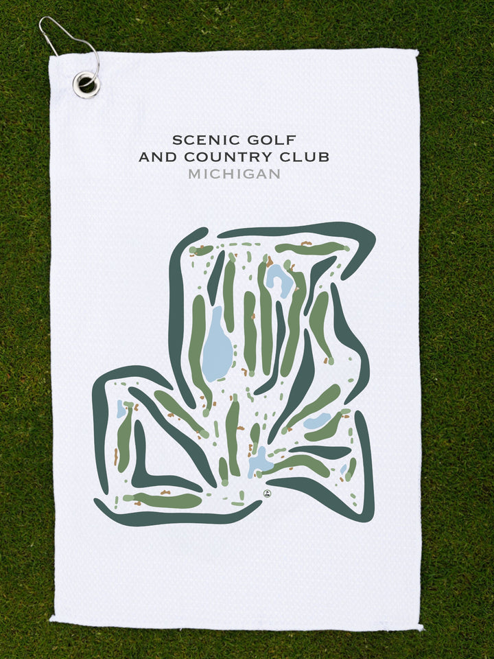 Scenic Golf and Country Club, Michigan - Printed Golf Courses