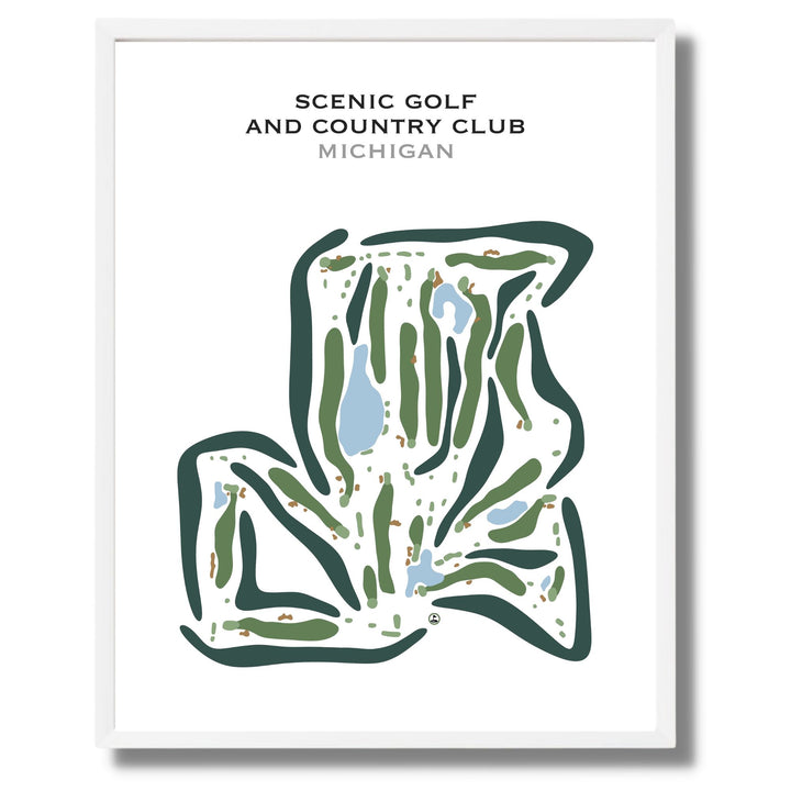 Scenic Golf and Country Club, Michigan - Printed Golf Courses