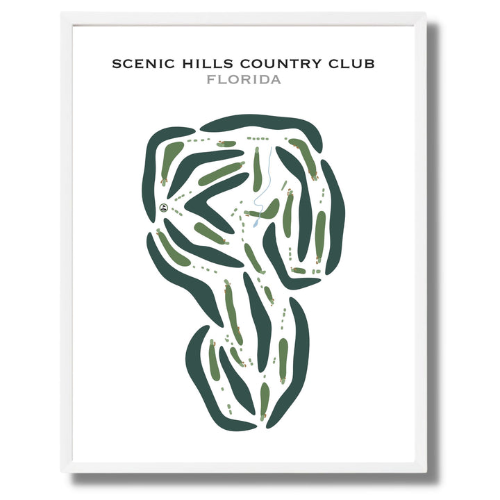 Scenic Hills Country Club, Florida - Printed Golf Courses
