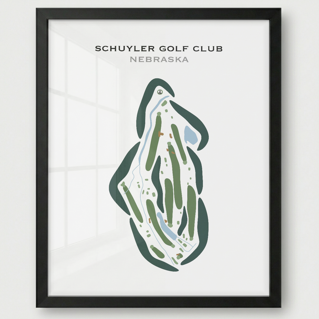 Schuyler Golf Club, Nebraska - Printed Golf Courses