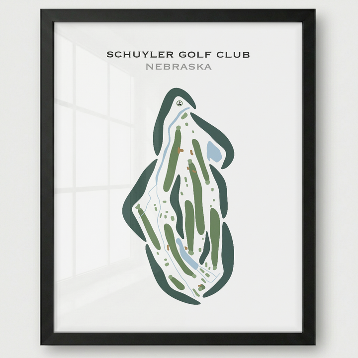 Schuyler Golf Club, Nebraska - Printed Golf Courses