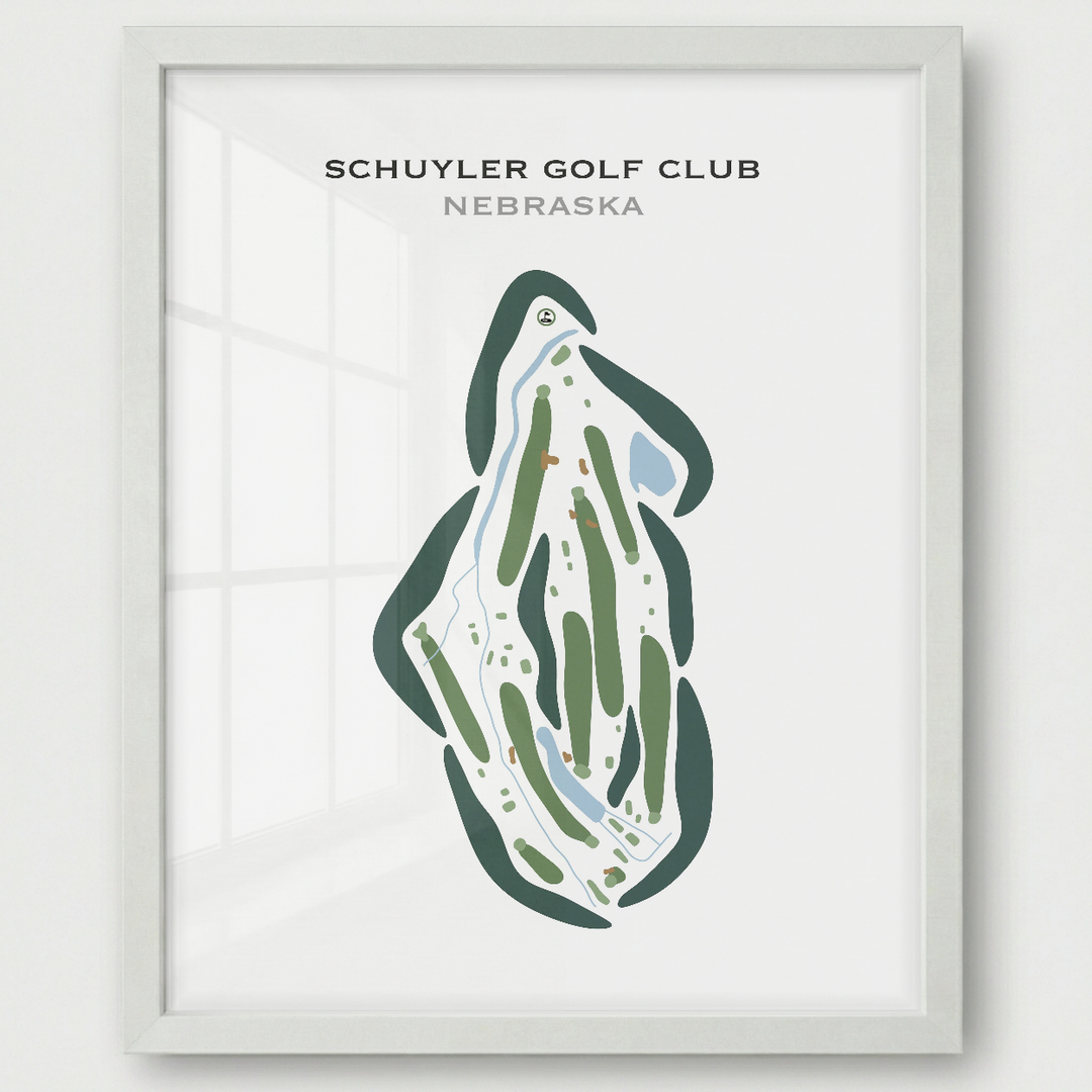 Schuyler Golf Club, Nebraska - Printed Golf Courses