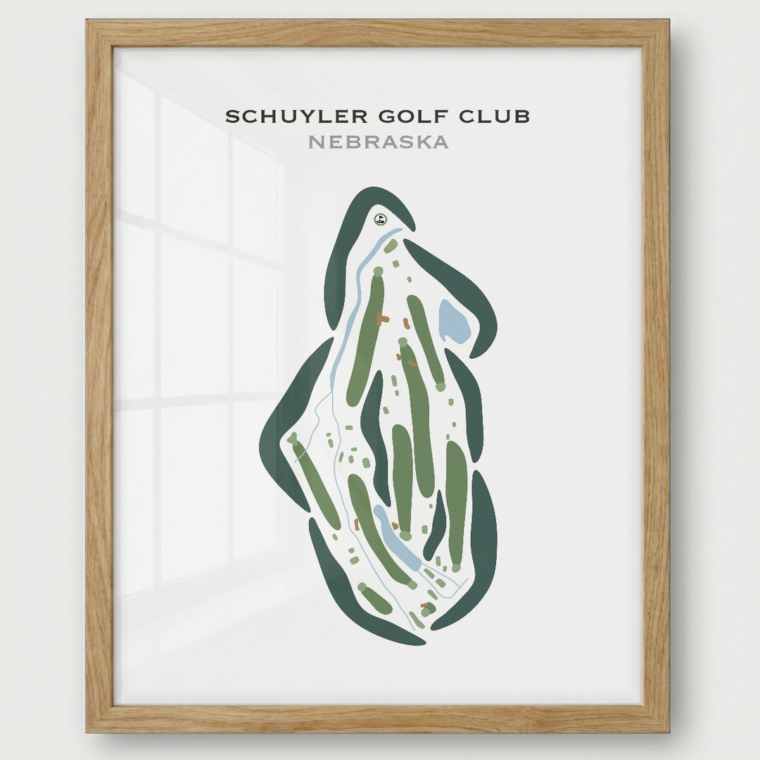 Schuyler Golf Club, Nebraska - Printed Golf Courses