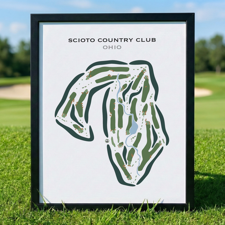 Scioto Country Club, Ohio - Printed Golf Course