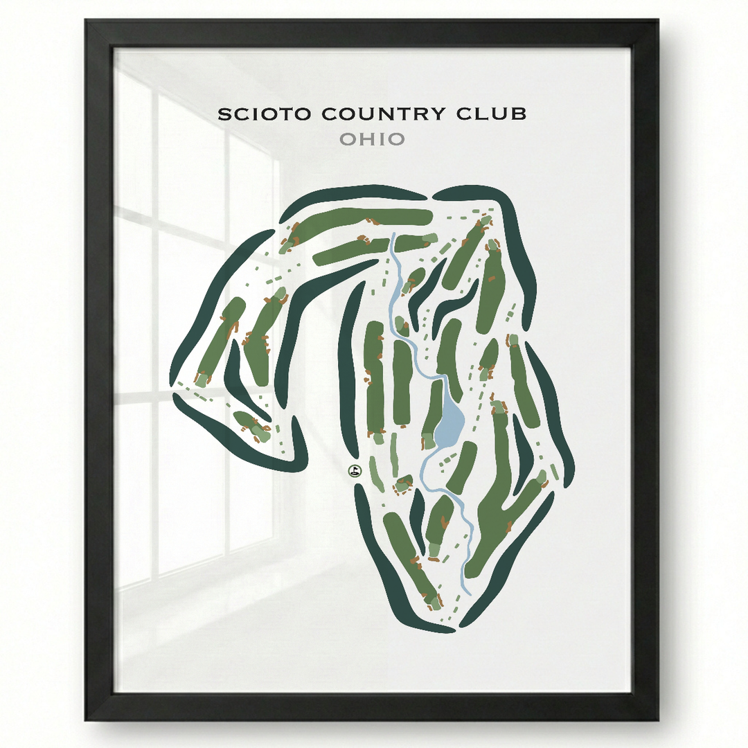 Scioto Country Club, Ohio - Printed Golf Course