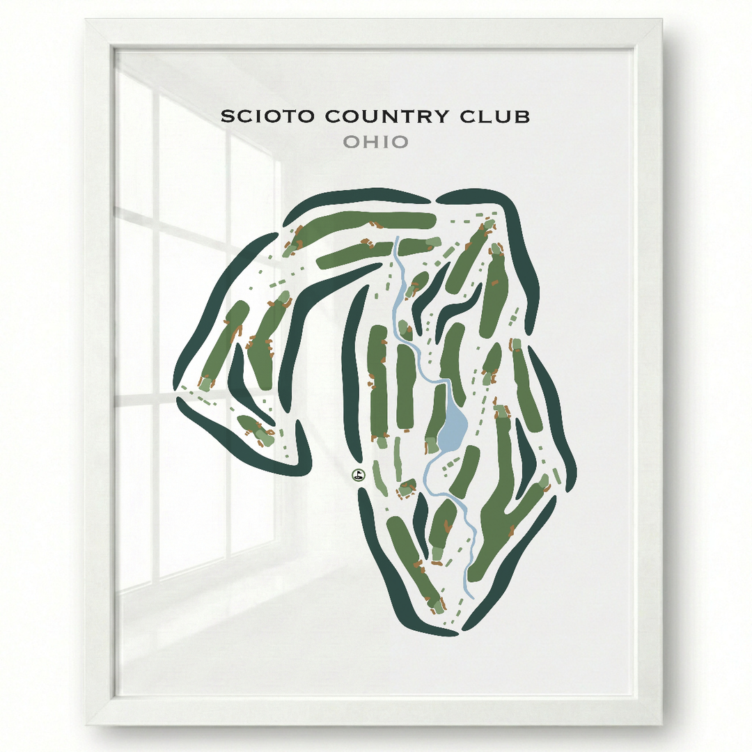 Scioto Country Club, Ohio - Printed Golf Course