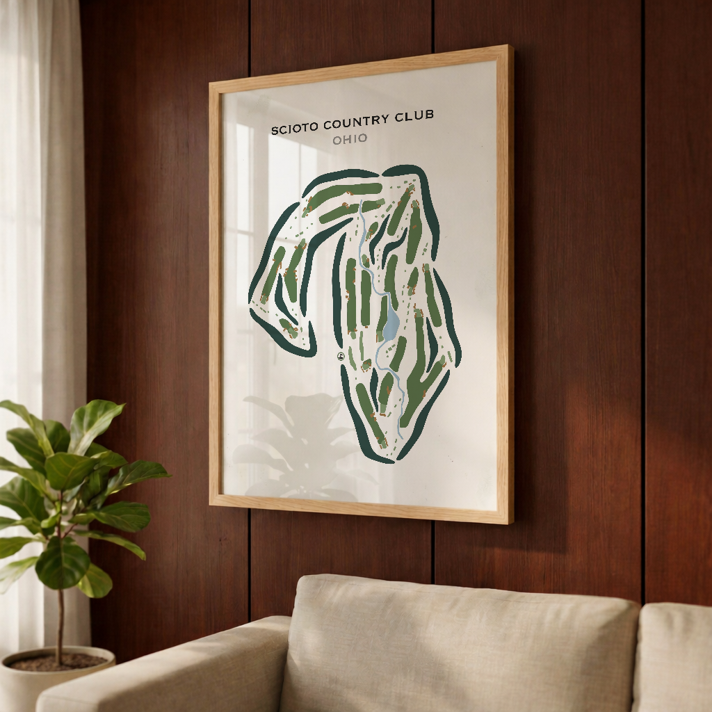 Scioto Country Club, Ohio - Printed Golf Course