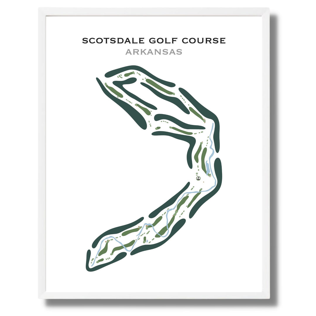 Scotsdale Golf Course, Arkansas - Printed Golf Course