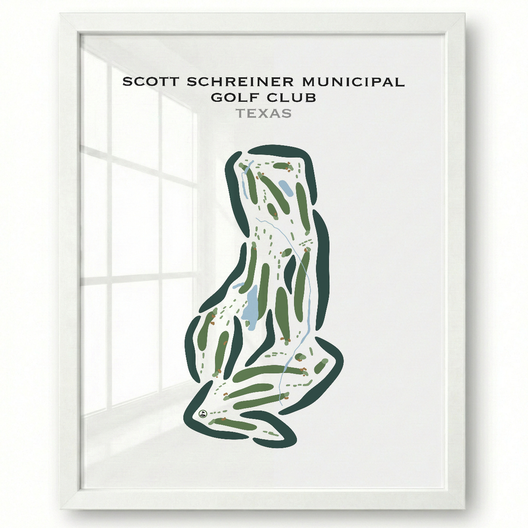 Scott Schreiner Municipal Golf Club, Texas - Printed Golf Courses