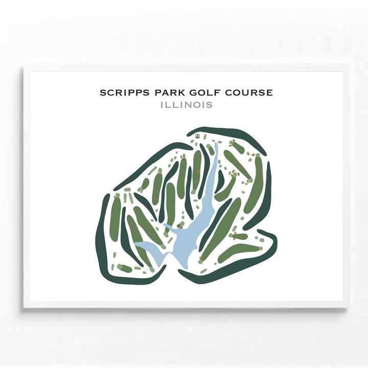 Scripps Park Golf Course, Illinois - Printed Golf Courses