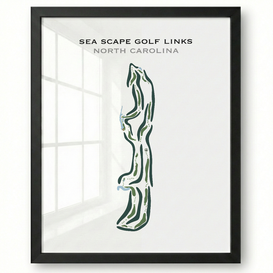 Sea Scape Golf Links, North Carolina - Printed Golf Courses