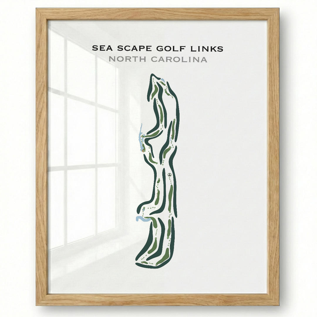 Sea Scape Golf Links, North Carolina - Printed Golf Courses