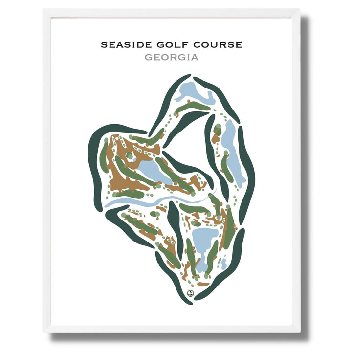 Seaside Golf Course, Georgia - Printed Golf Courses - Golf Course Prints