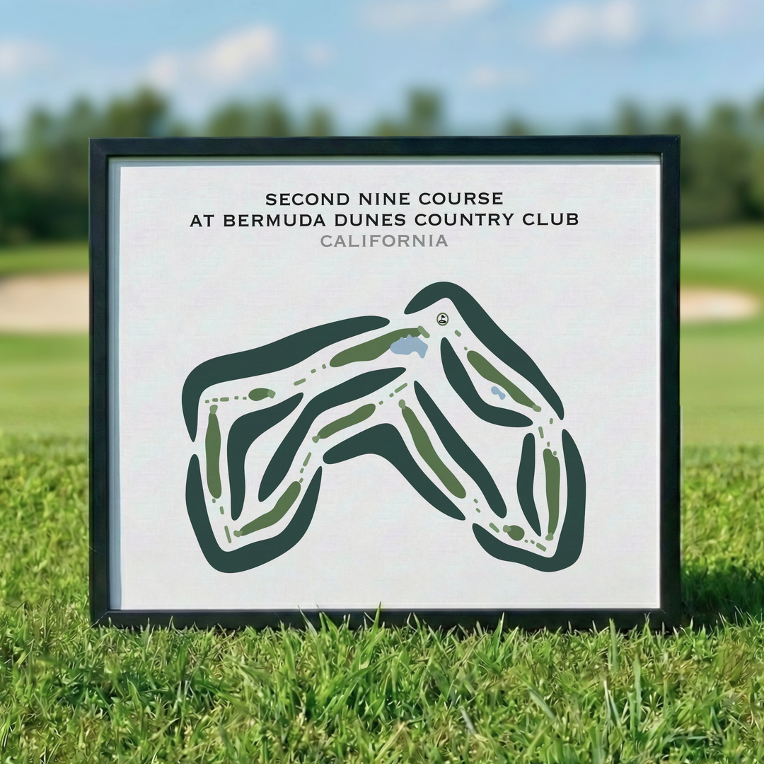 Second Nine Course at Bermuda Dunes Country Club, California - Printed Golf Courses