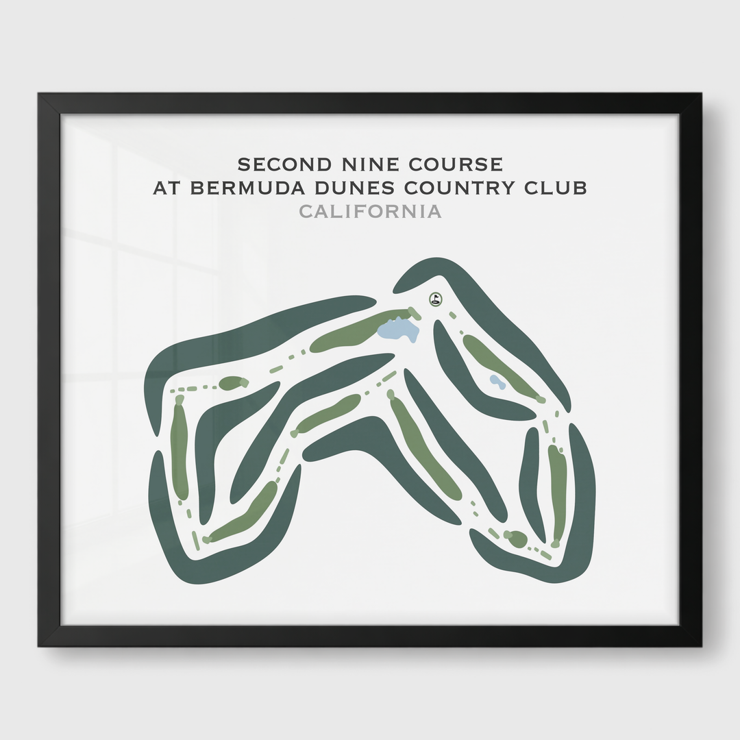 Second Nine Course at Bermuda Dunes Country Club, California - Printed Golf Courses