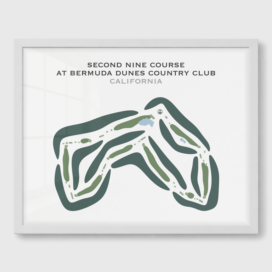 Second Nine Course at Bermuda Dunes Country Club, California - Printed Golf Courses