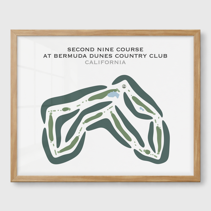 Second Nine Course at Bermuda Dunes Country Club, California - Printed Golf Courses
