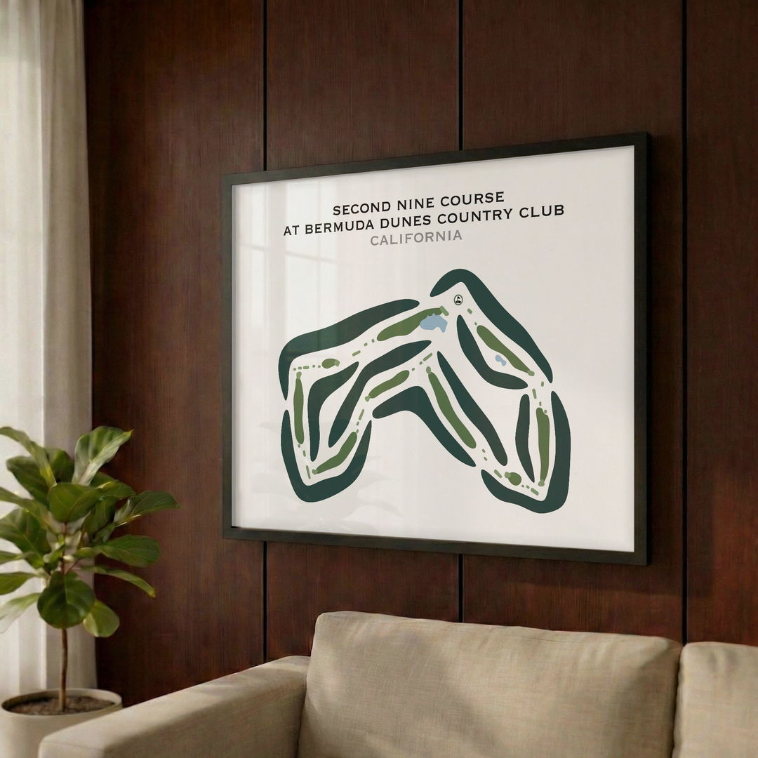 Second Nine Course at Bermuda Dunes Country Club, California - Printed Golf Courses