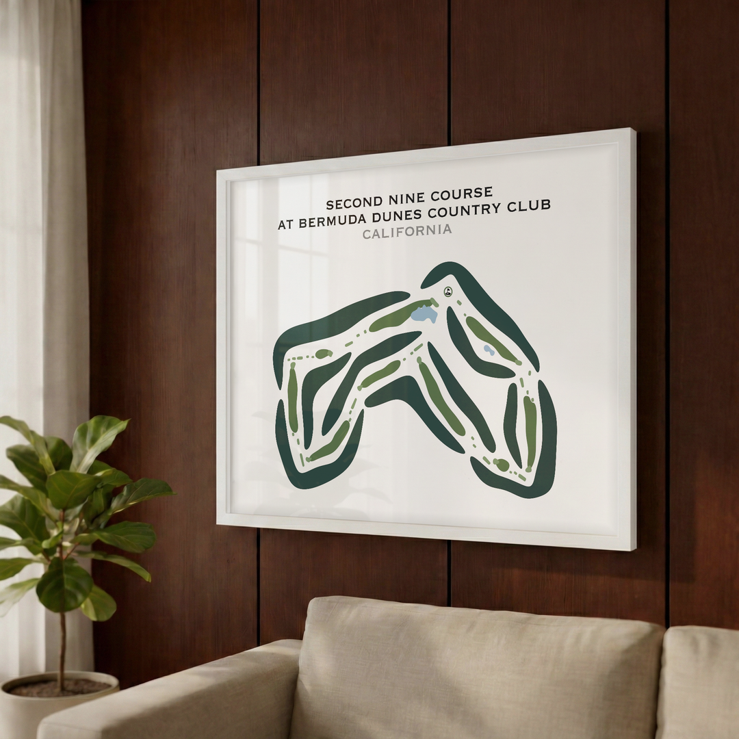 Second Nine Course at Bermuda Dunes Country Club, California - Printed Golf Courses