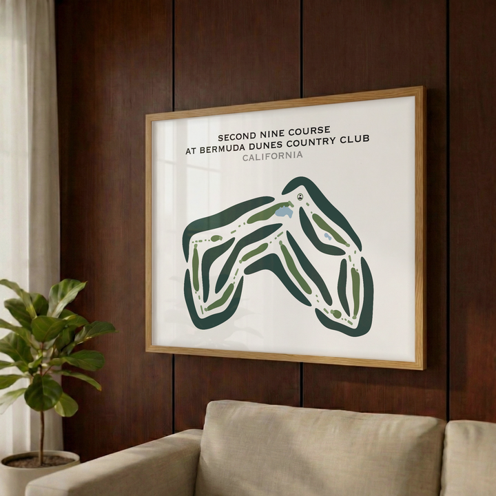 Second Nine Course at Bermuda Dunes Country Club, California - Printed Golf Courses