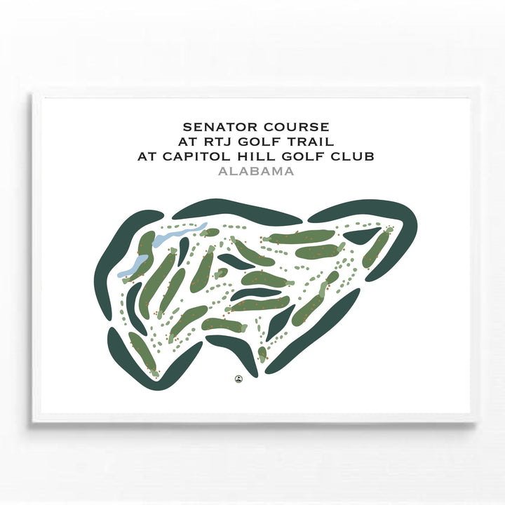 Senator Course at RTJ Golf Trail at Capitol Hill, Alabama - Printed Golf Courses
