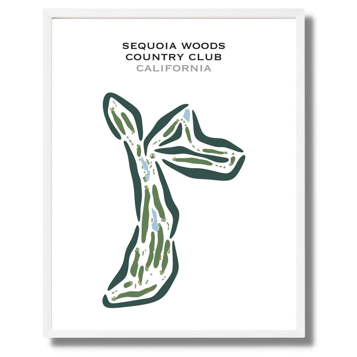 Sequoia Woods Country Club, California - Printed Golf Courses