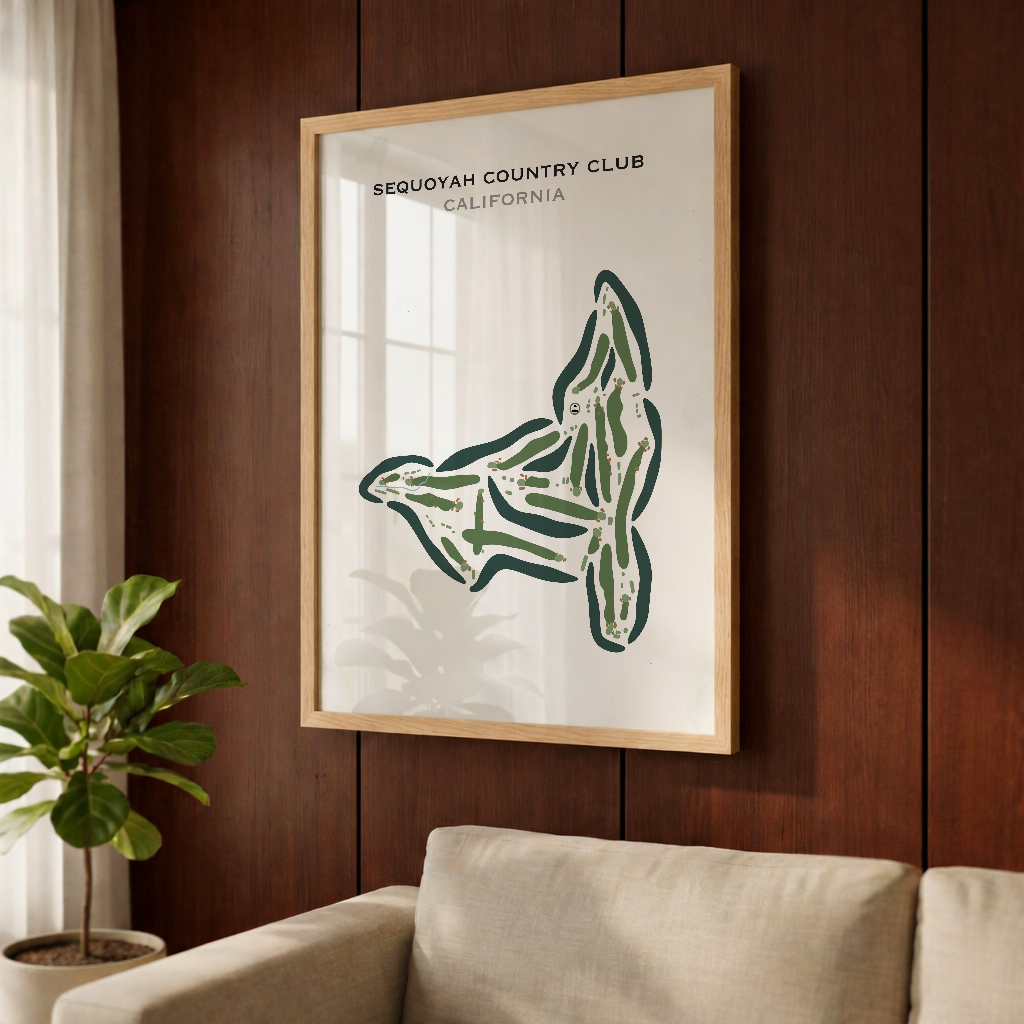 Sequoyah Country Club, California - Printed Golf Course