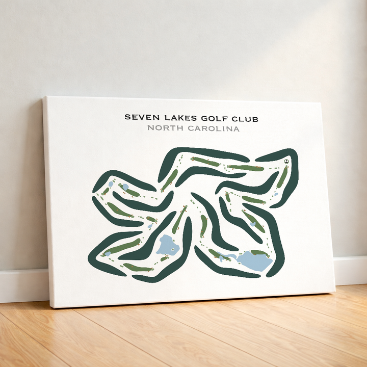 Seven Lakes Golf Club, North Carolina - Printed Golf Courses