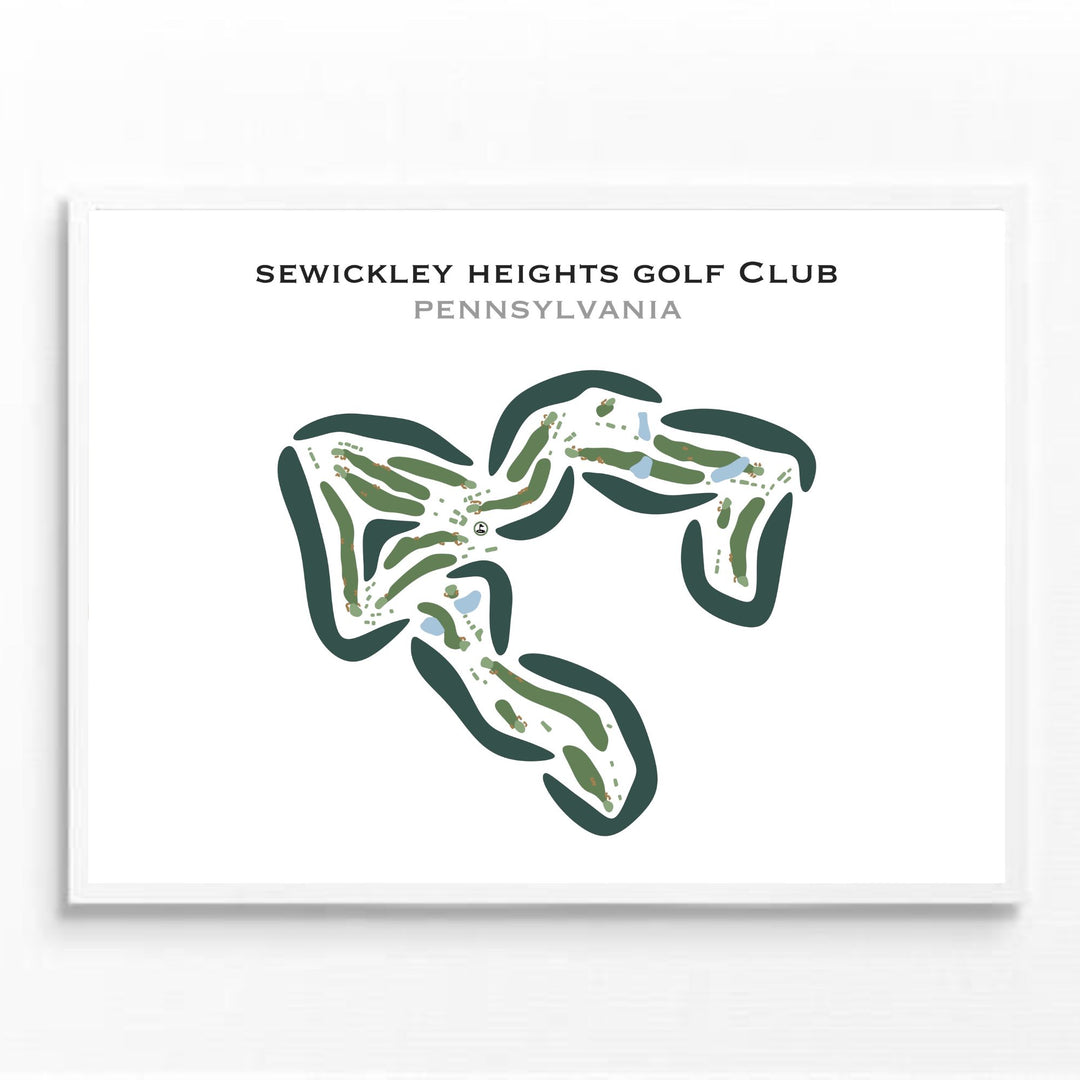 Sewickley Heights Golf Club, Pennsylvania - Printed Golf Courses