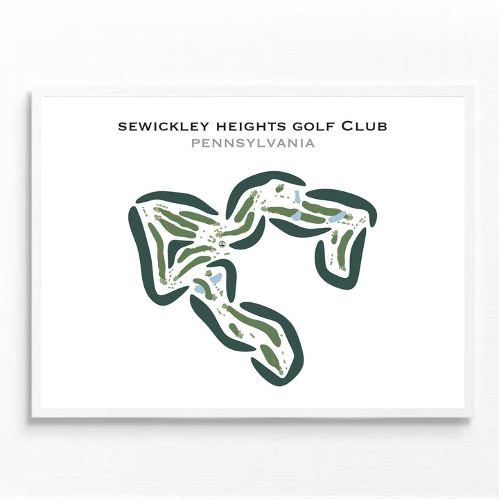 Sewickley Heights Golf Club, Pennsylvania - Printed Golf Courses
