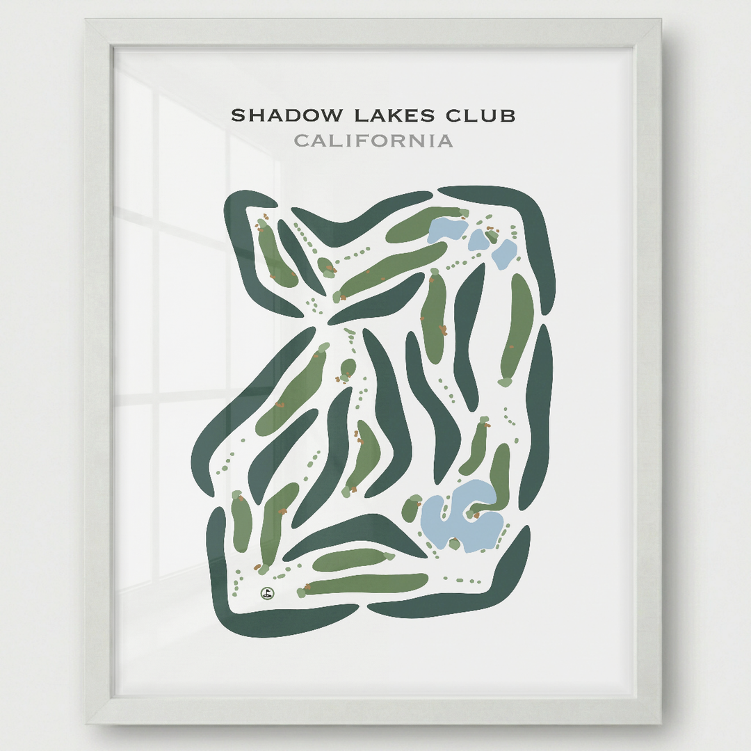 Shadow Lakes Club, California - Printed Golf Courses