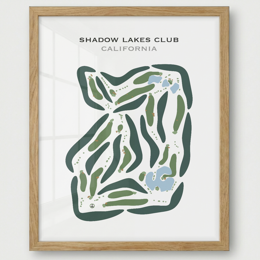 Shadow Lakes Club, California - Printed Golf Courses