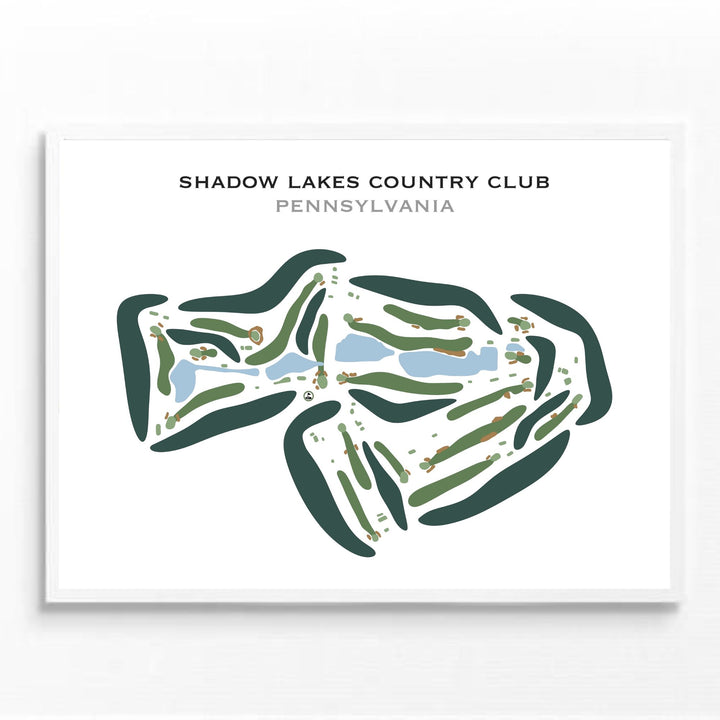 Shadow Lakes Country Club, Pennsylvania - Printed Golf Courses