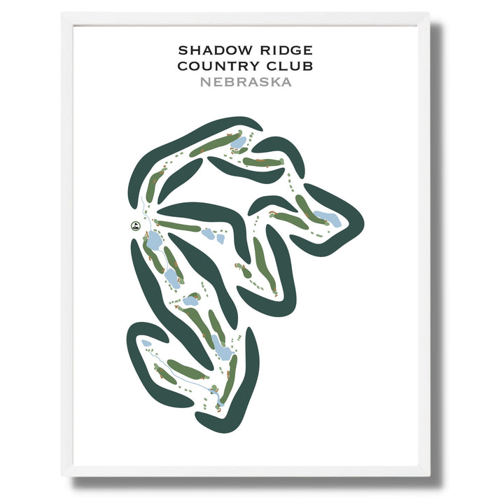 Shadow Ridge Country Club, Nebraska - Printed Golf Courses