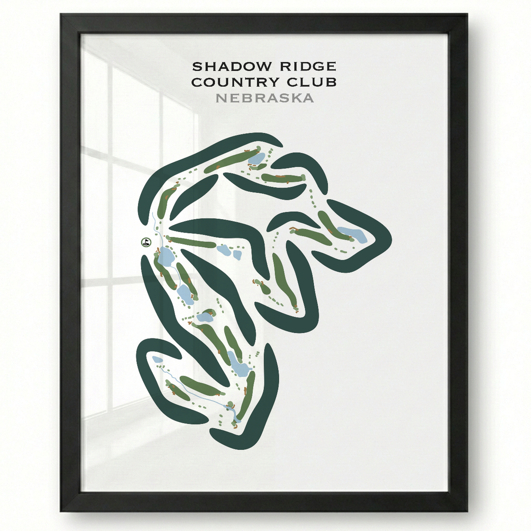Shadow Ridge Country Club, Nebraska - Printed Golf Courses