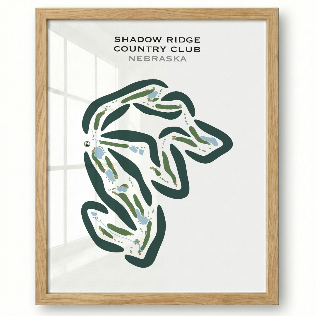 Shadow Ridge Country Club, Nebraska - Printed Golf Courses