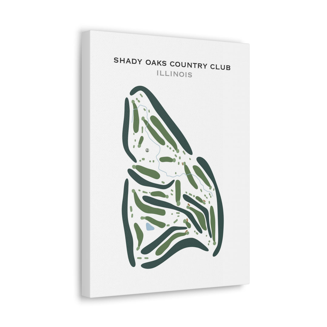 Shady Oaks Country Club, Illinois - Printed Golf Course