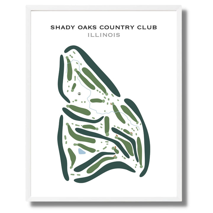 Shady Oaks Country Club, Illinois - Printed Golf Course