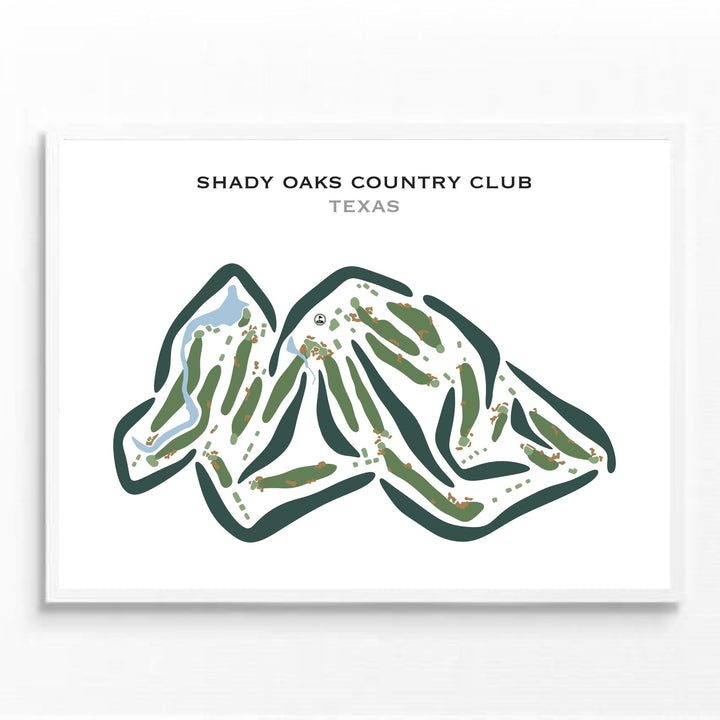 Shady Oaks Country Club, Texas - Printed Golf Courses