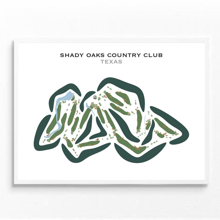 Shady Oaks Country Club, Texas - Printed Golf Courses
